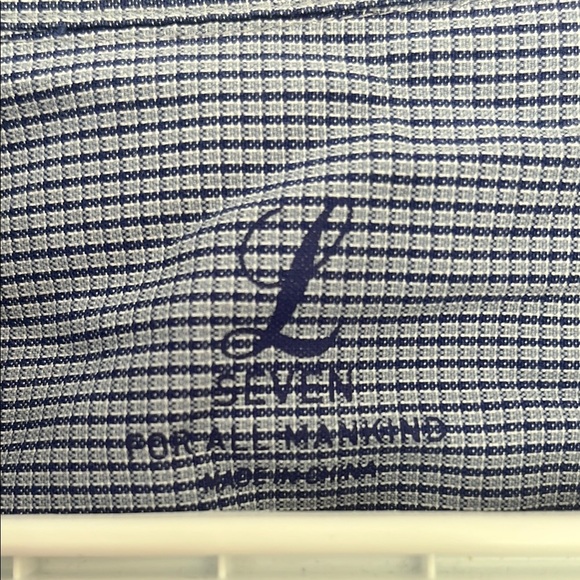 7 for all Mankind Men's Blue Button-Up Shirt - Picture 5 of 10